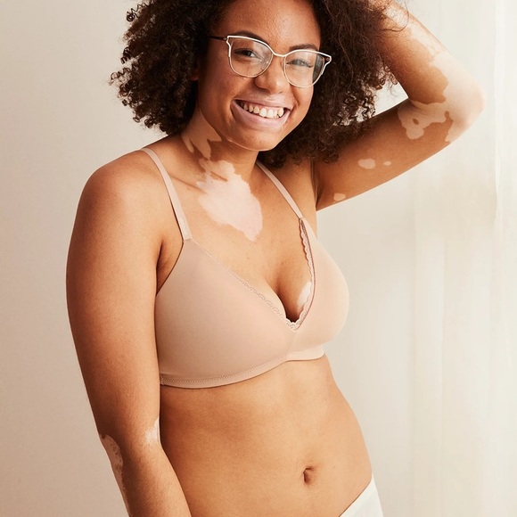 Aerie Real Happy Wireless Lightly Lined Bra Sz 36C Tan Adjustable Racerback - Picture 1 of 6